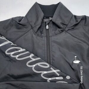 Fabletics Kevin Hart Eagle‎ Edition Golf Windbreaker Jacket Black Mens Medium